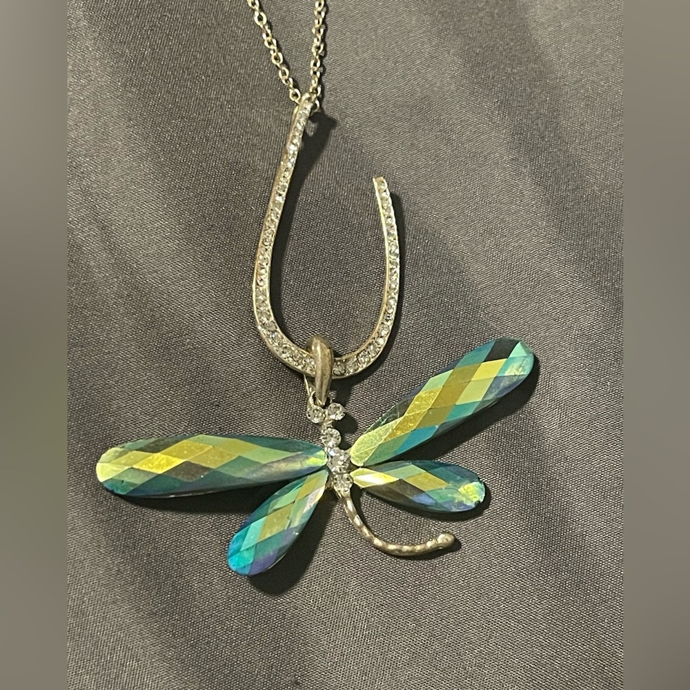 Dragonfly costume jewelry necklace